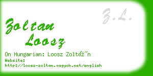 zoltan loosz business card